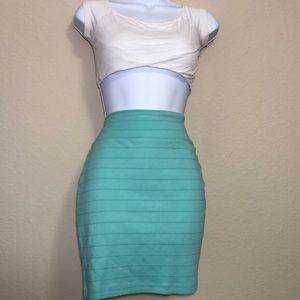 Forever 21 light green mini skirt